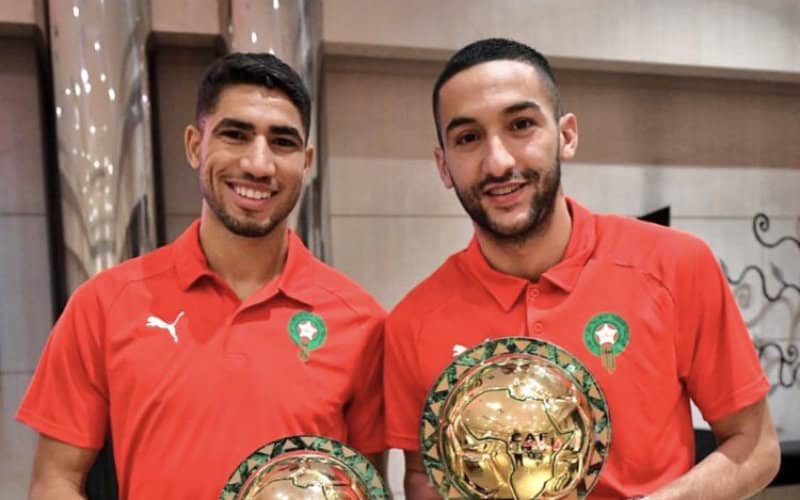 Moroccan Stars Hakimi and Ziyech Named to IFFHS African Team of the Year 2021