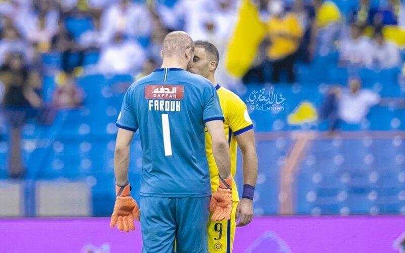 Moroccan Striker Hamdallah in Heated Confrontation with Goalkeeper During Saudi League Match