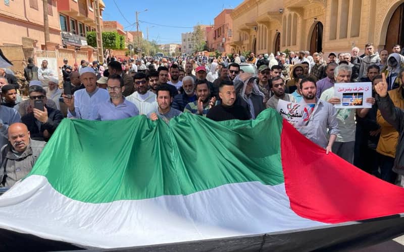 Moroccans Protest Israeli Actions at Al-Aqsa Mosque During Ramadan