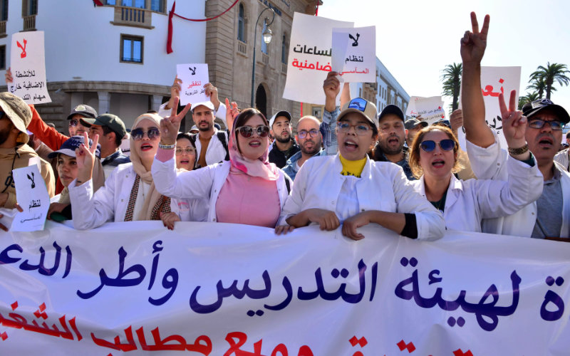Morocco Cracks Down on Striking Teachers with Administrative Sanctions