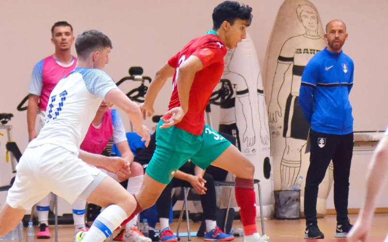 Morocco Futsal Team Dominates Slovakia 3-0 in Arab Cup Warm-Up Match