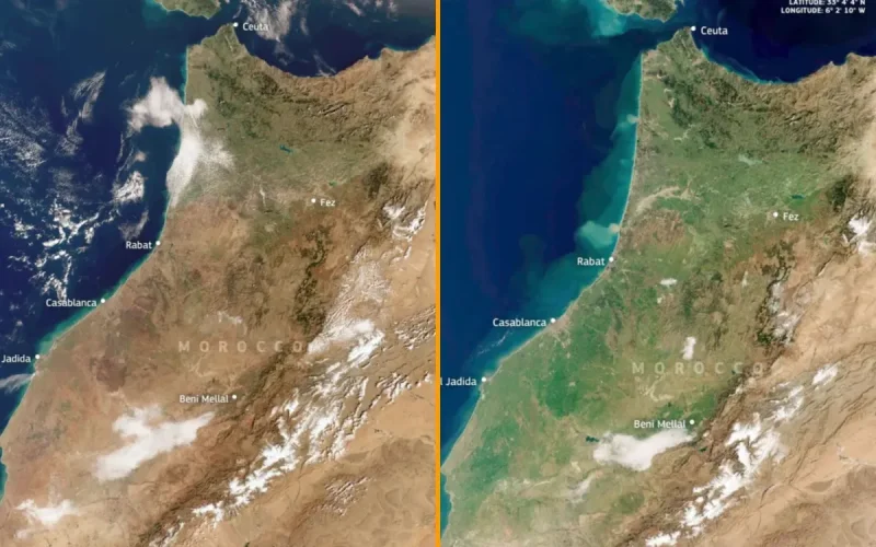 Morocco: Satellite images reveal a country transformed by record rainfall