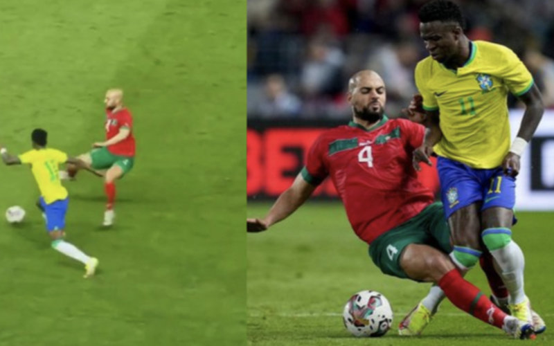 Morocco's Amrabat Under Fire for Dangerous Tackle on Brazil's Rodrygo in Friendly Match