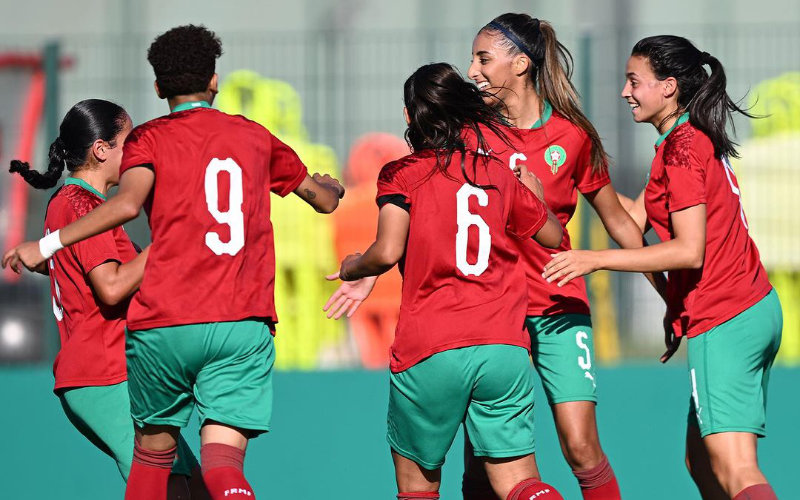 Morocco's U20 Women's Soccer Team Dominates Botswana 6-0 in Friendly Match