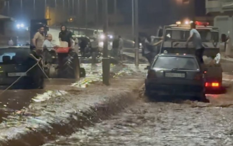 Nador Paralyzed: Torrential Rains Unleash Chaos on Vital Road Link