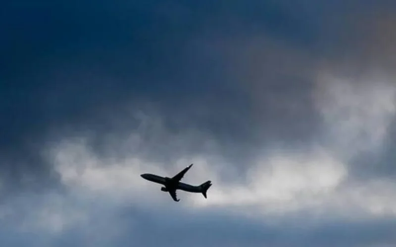 A plane from Madrid caught in the storm in Tangier