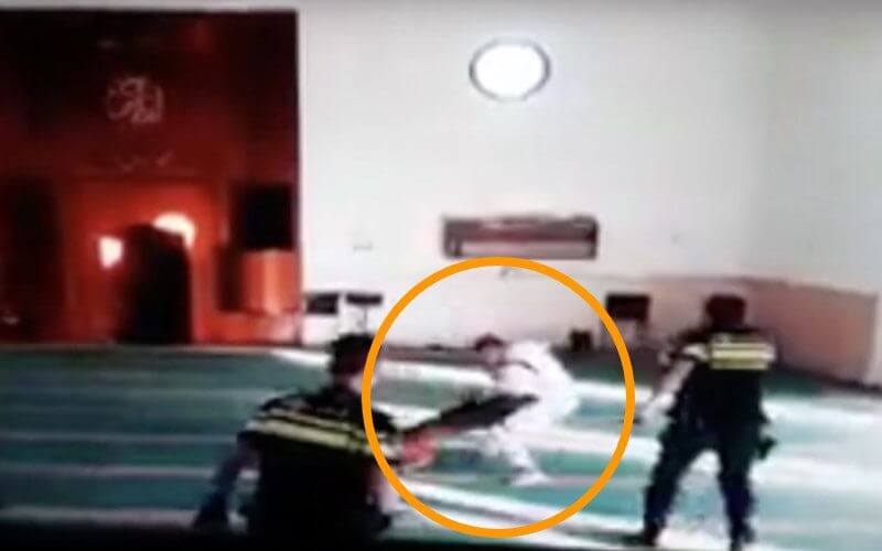 Police Dog Subdues Aggressive Suspect in Rotterdam Mosque Incident