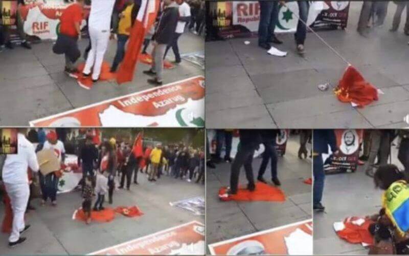 Protesters in Paris March for Rif Movement, Moroccan Flag Desecrated
