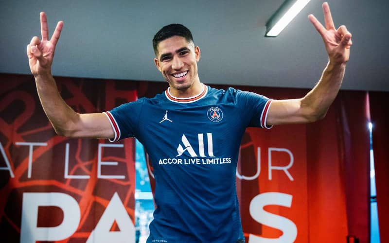 PSG Star Achraf Hakimi Nominated for African Player of the Year Award
