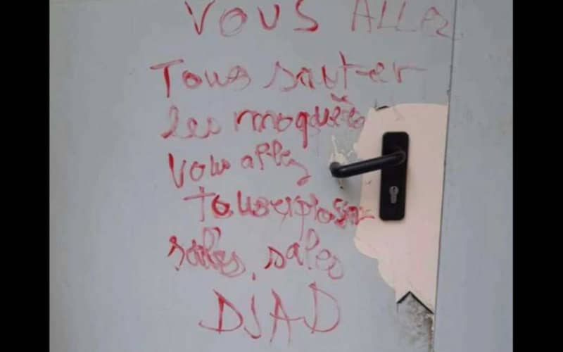 Racist Threats Spray-Painted on Mosque Door in Southern France, Police Investigate