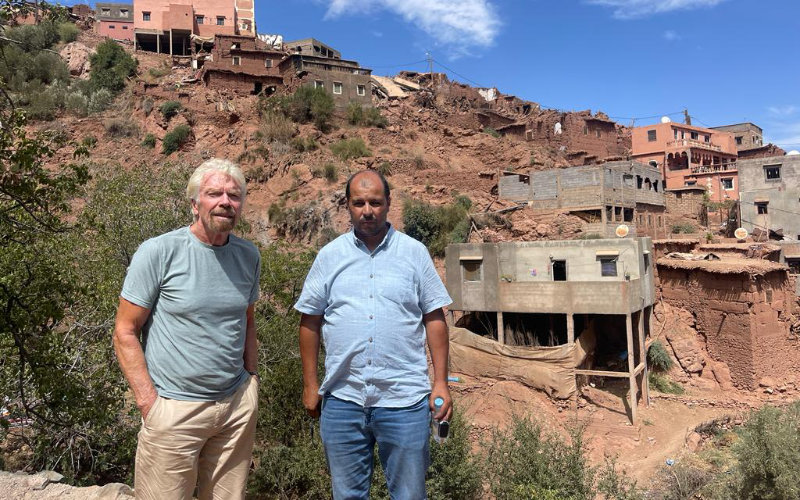 Richard Branson Delivers Aid to Morocco Earthquake Victims