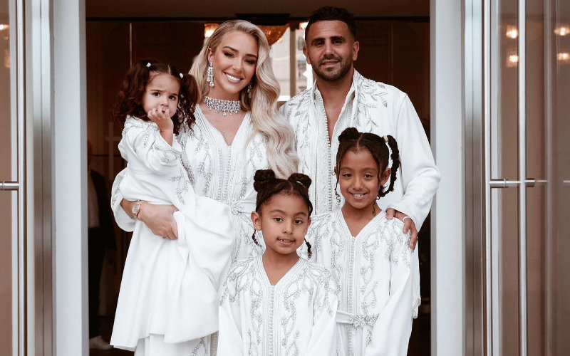 Riyad Mahrez's Wife Confirms Moroccan Designer Created Family's Anniversary Outfits