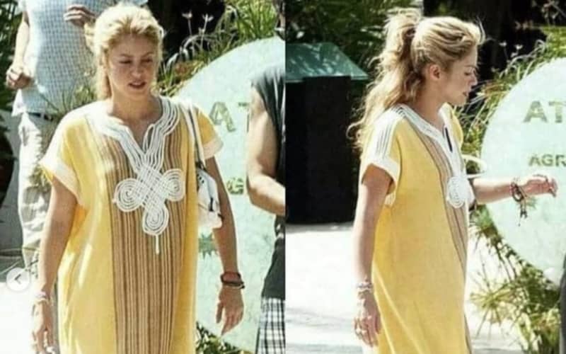 Shakira Dons Vibrant Moroccan Tunic During Spanish Vacation