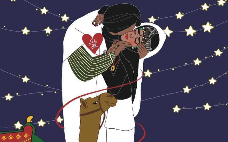 South Korean Artist Reimagines Klimt's 'The Kiss' with Saharan Flair