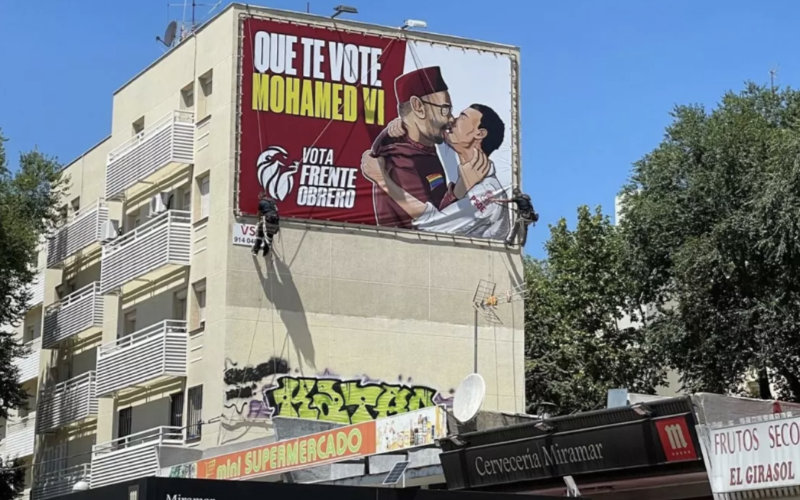 Spanish Election Poster Stirs Controversy with Sanchez-Mohammed VI Kiss Image