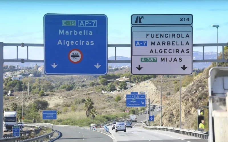 Spanish highway toll increase 62% summer rates Malaga