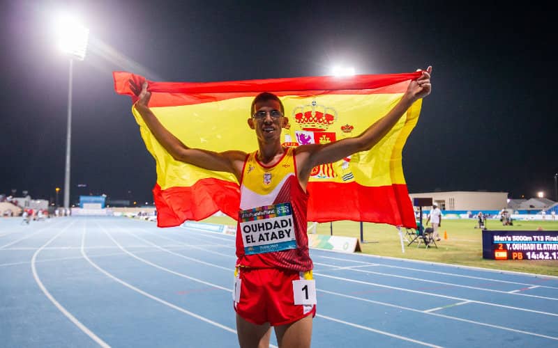 Spanish Runner Yassine Ouhdadi Clinches Paralympic Gold in 5,000m T13 Race