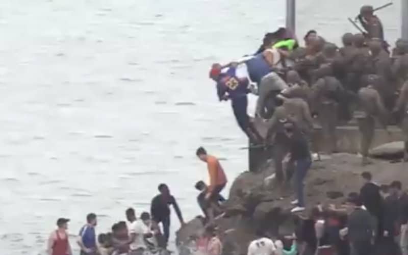 Spanish Soldiers Filmed Pushing Migrants into Sea at Ceuta Border