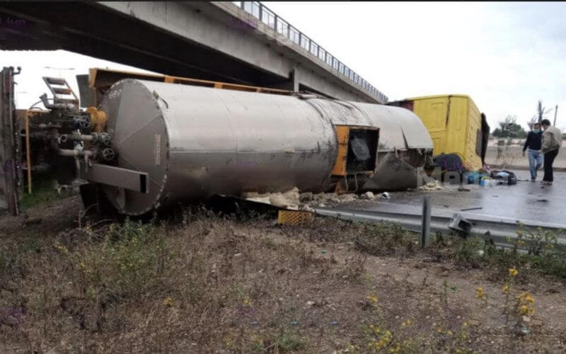 Tanker Truck Plunges from Bridge in Morocco, Killing Driver and Injuring Assistant
