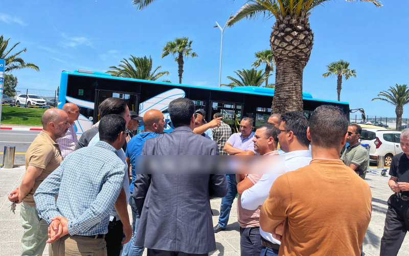 Taxi Drivers Protest New Airport Bus Service in Tangier, Morocco