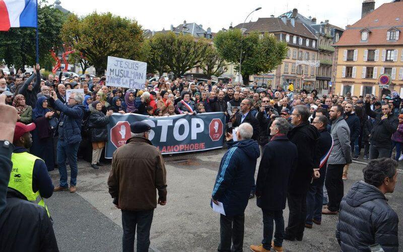 Thousands March in Belfort Against Islamophobia and Racism in France