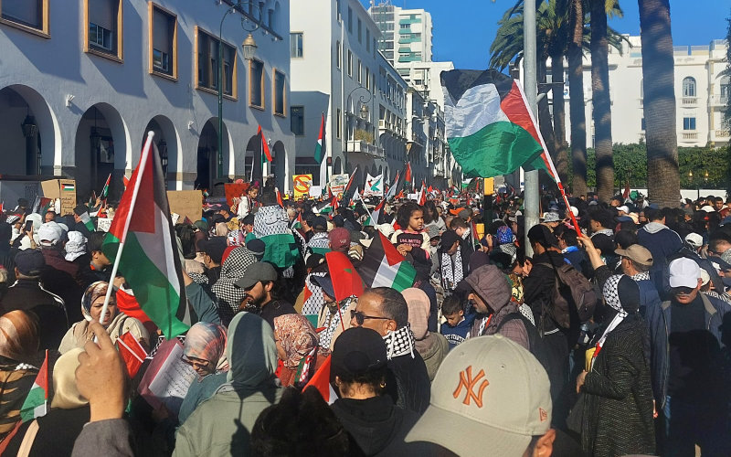Thousands March in Morocco's Capital, Urging Break with Israel over Gaza Conflict