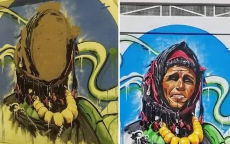 Vandalism of Iconic Mural in Al Hoceima Sparks Outrage on Social Media