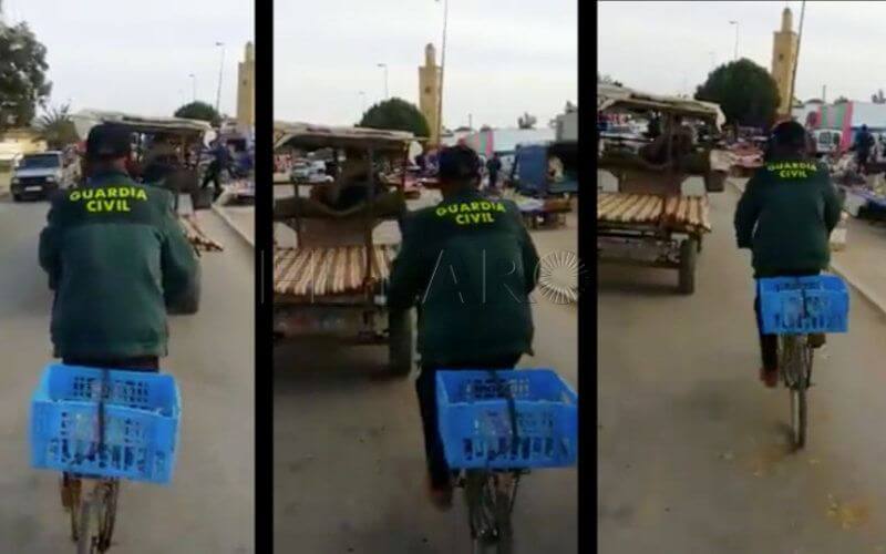 Viral Video: Moroccan Cyclist Spotted Wearing Spanish Guardia Civil Uniform