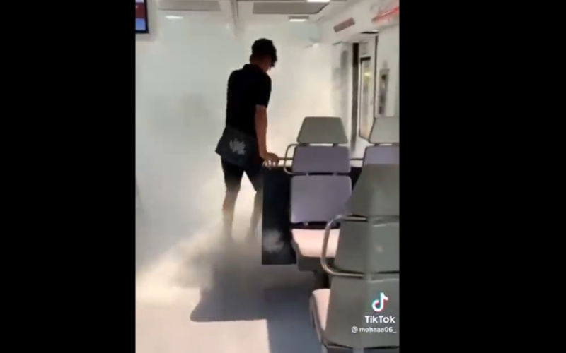 Viral Video Shows Teens Vandalizing Catalonia Commuter Train