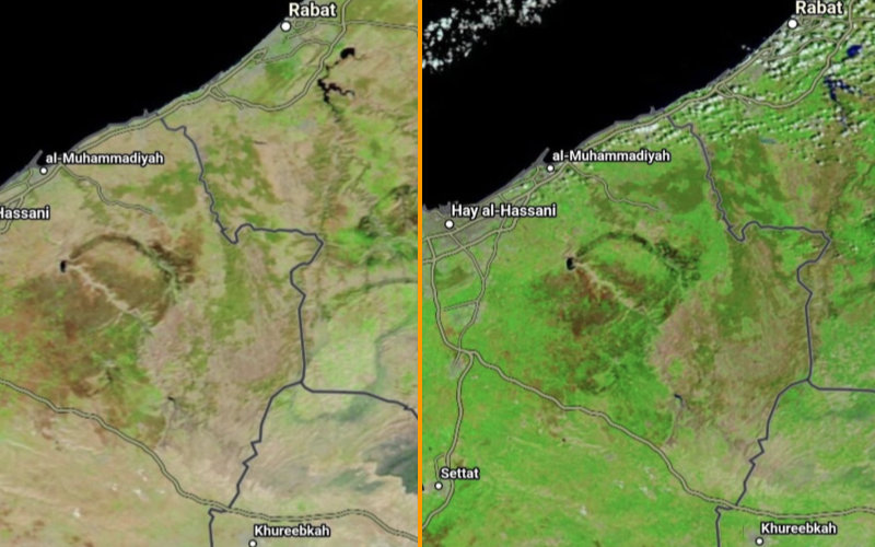 Winter Rains Transform Moroccan Landscape, NASA Satellite Images Show