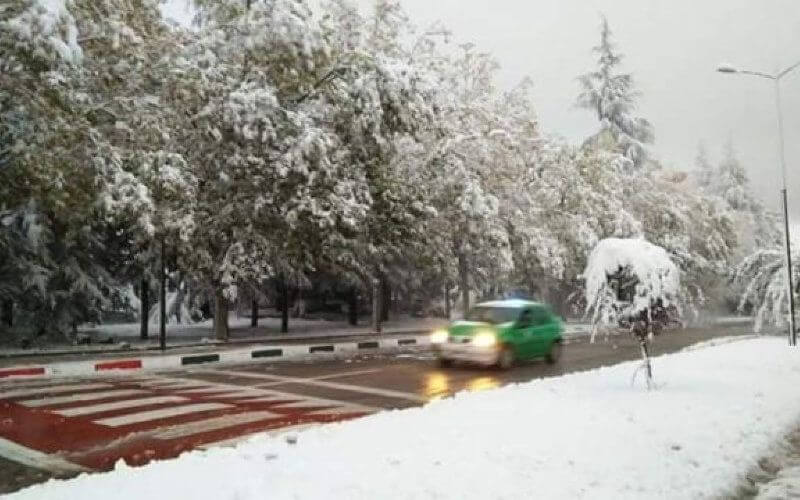 Winter Storm Blankets Ifrane in Snow, Temperatures Near Freezing